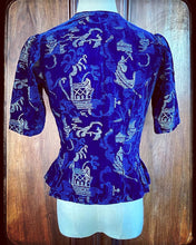 Charger l'image dans la galerie, Bleu brodé de lamé