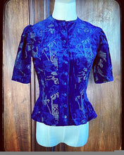 Charger l'image dans la galerie, Bleu brodé de lamé