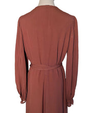 Charger l'image dans la galerie, " Brown Orange ". Robe années 40. Taille M-L
