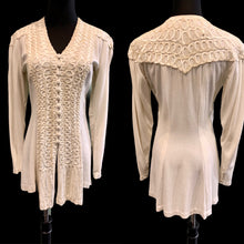 Upload image to gallery, &quot;Cream&quot; 40s evening jacket. Size S / M
