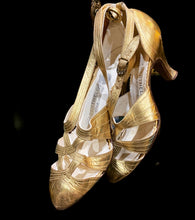 Upload image to gallery, &quot;Gold&quot; Golden shoes from the 30s. Size 36

