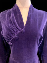 Charger l&#39;image dans la galerie, &quot;Violette &quot; Robe de soirée années 40. Taille S
