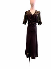 Upload image to gallery, &quot;Olive&quot; 40s evening dress. Size M
