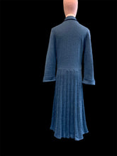 Upload image to gallery, &quot;Winter blue&quot; 1950s wool dress. Size S / M

